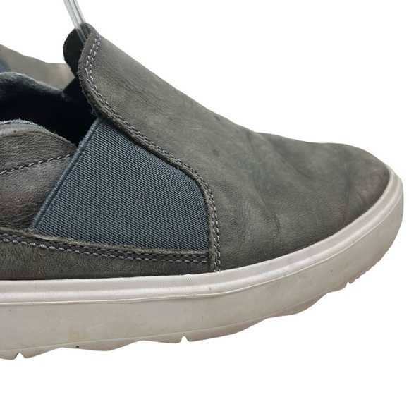 MERRELL TURBULENCE Smokey Gray Genuine Leather Loafers Slip On Casual Shoes sz 9 - Picture 7 of 16